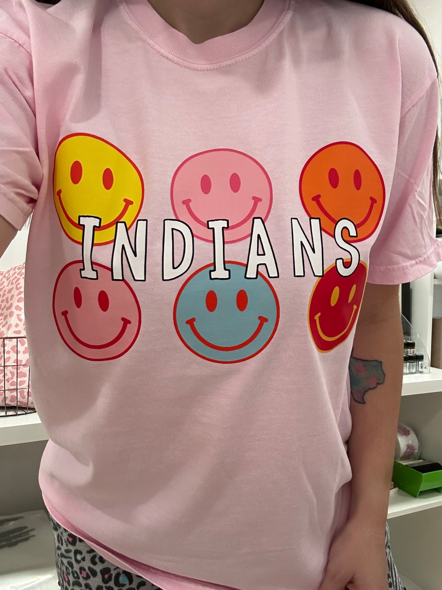 Indians Smiley T-Shirt