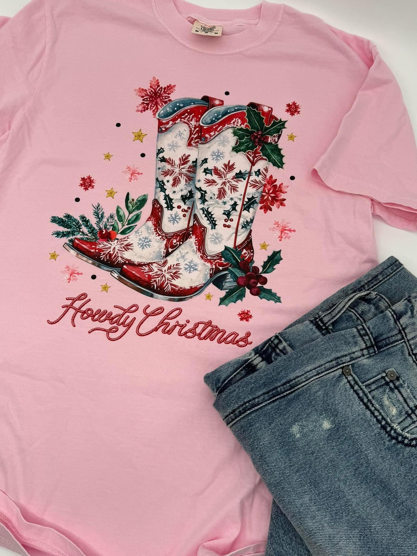 Howdy Christmas Boots T-Shirt