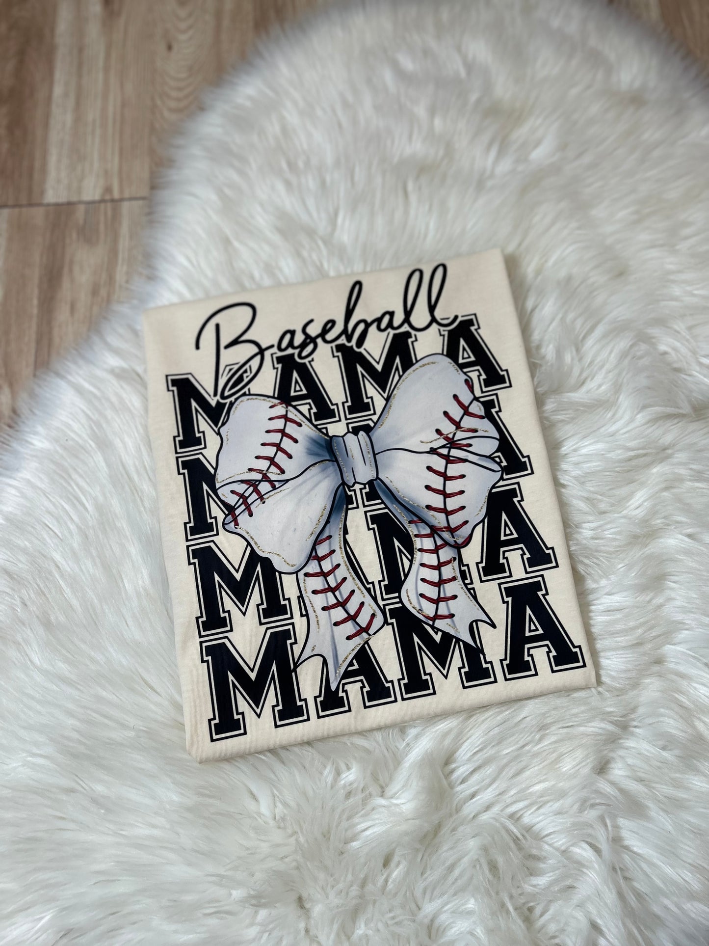 Baseball Mama w/ Bow T-Shirt