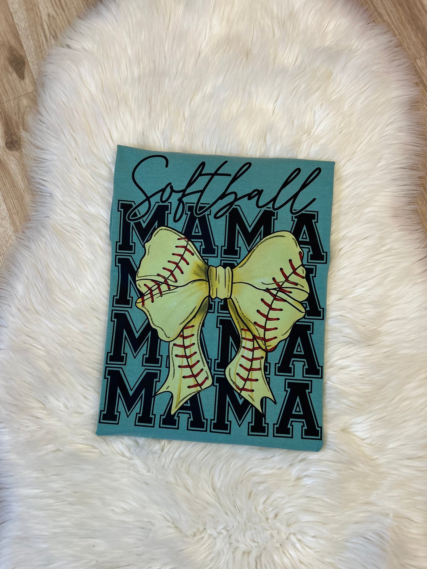 Softball Mama Bow T-Shirt