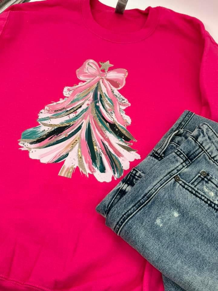 Pink Brushstroke Tree T-Shirt