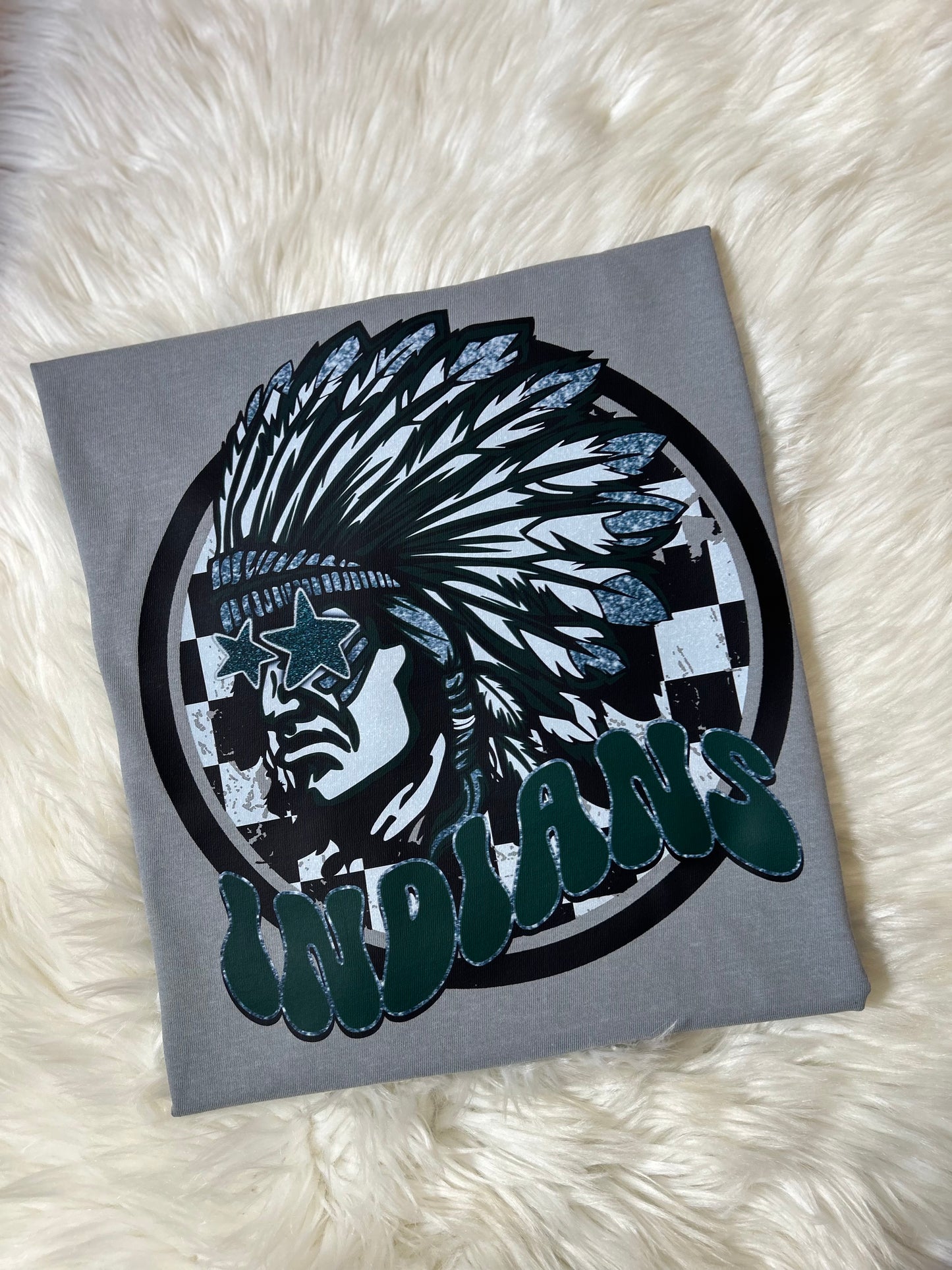 Indian Head Checkered T-Shirt