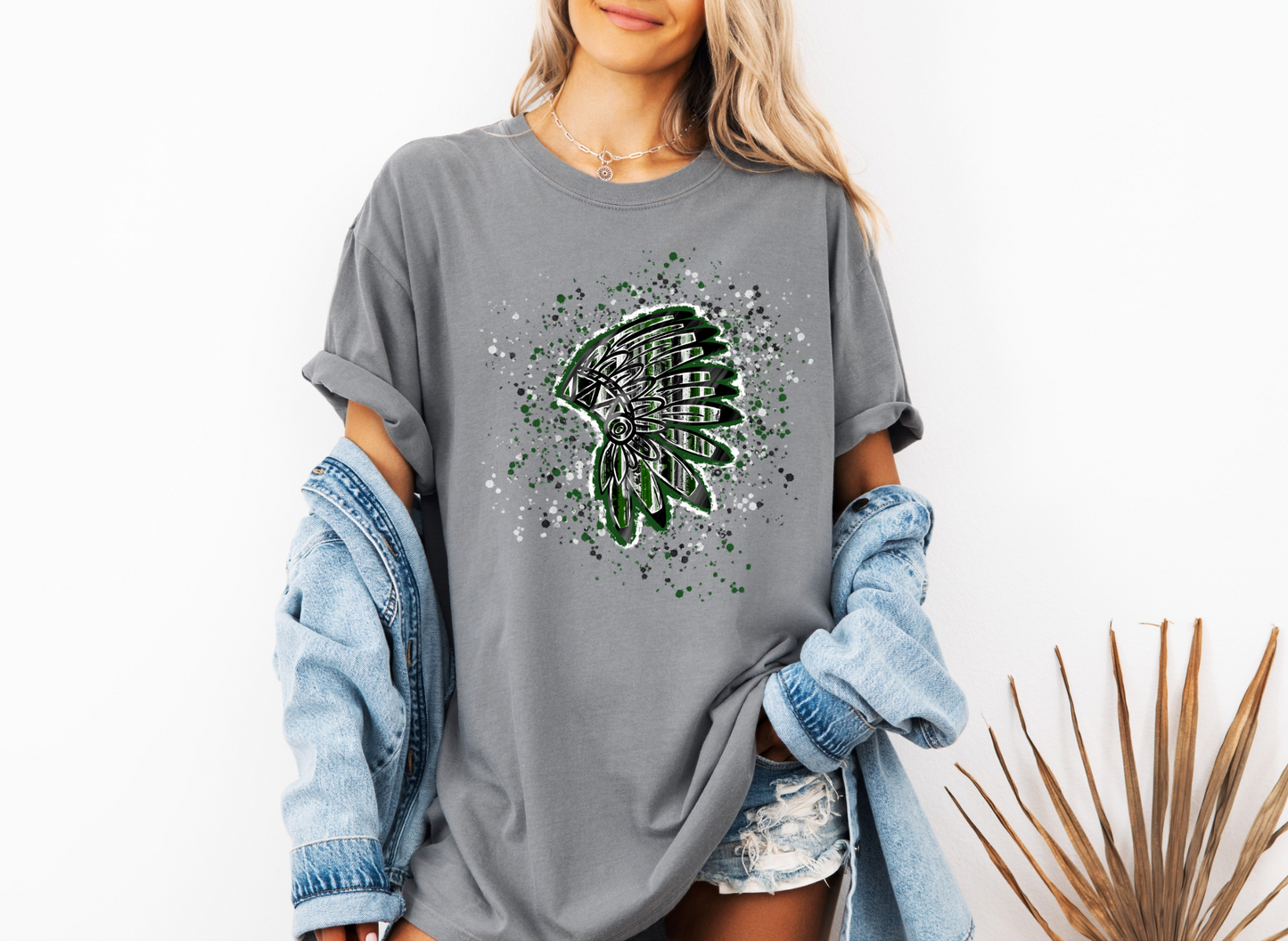 Indian Headdress Brushstroke T-Shirt