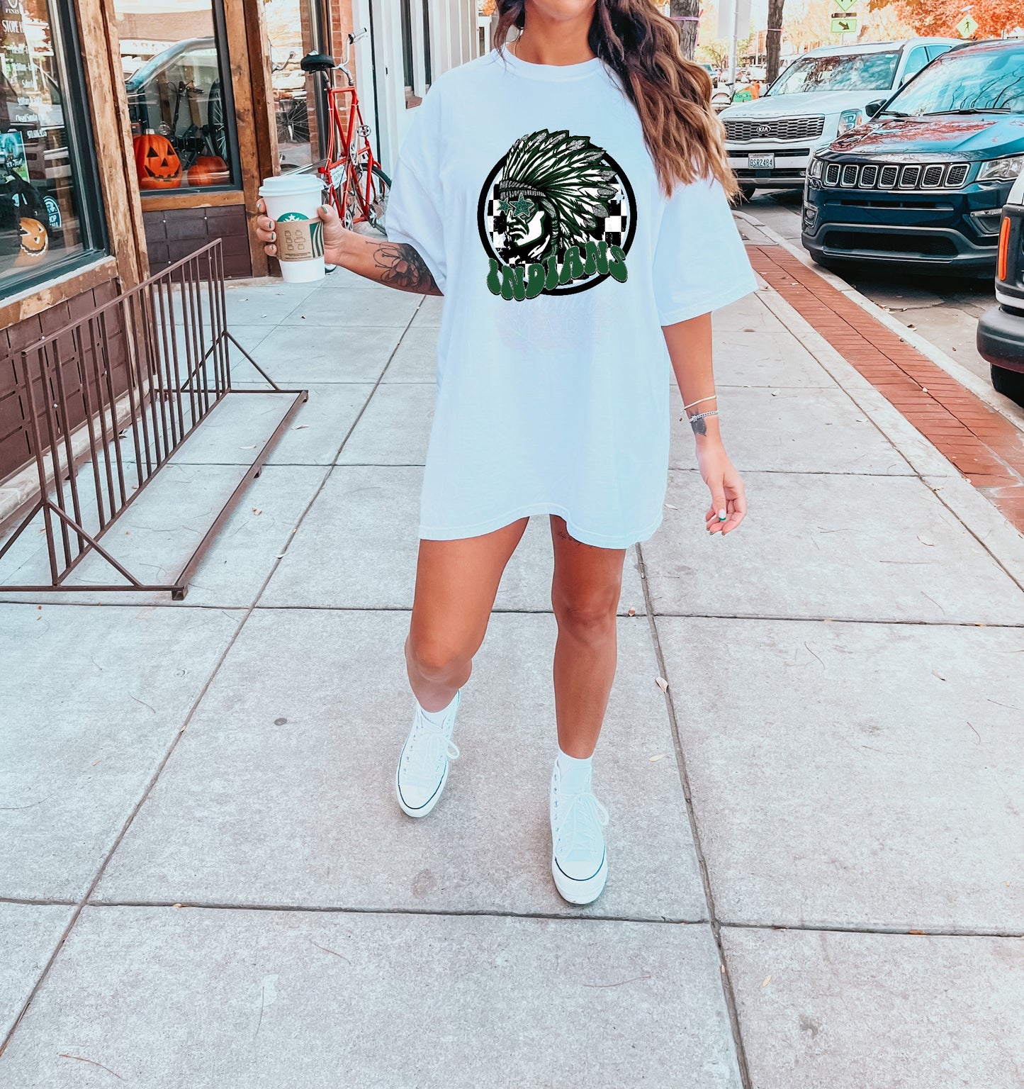 Indian Head Checkered T-Shirt