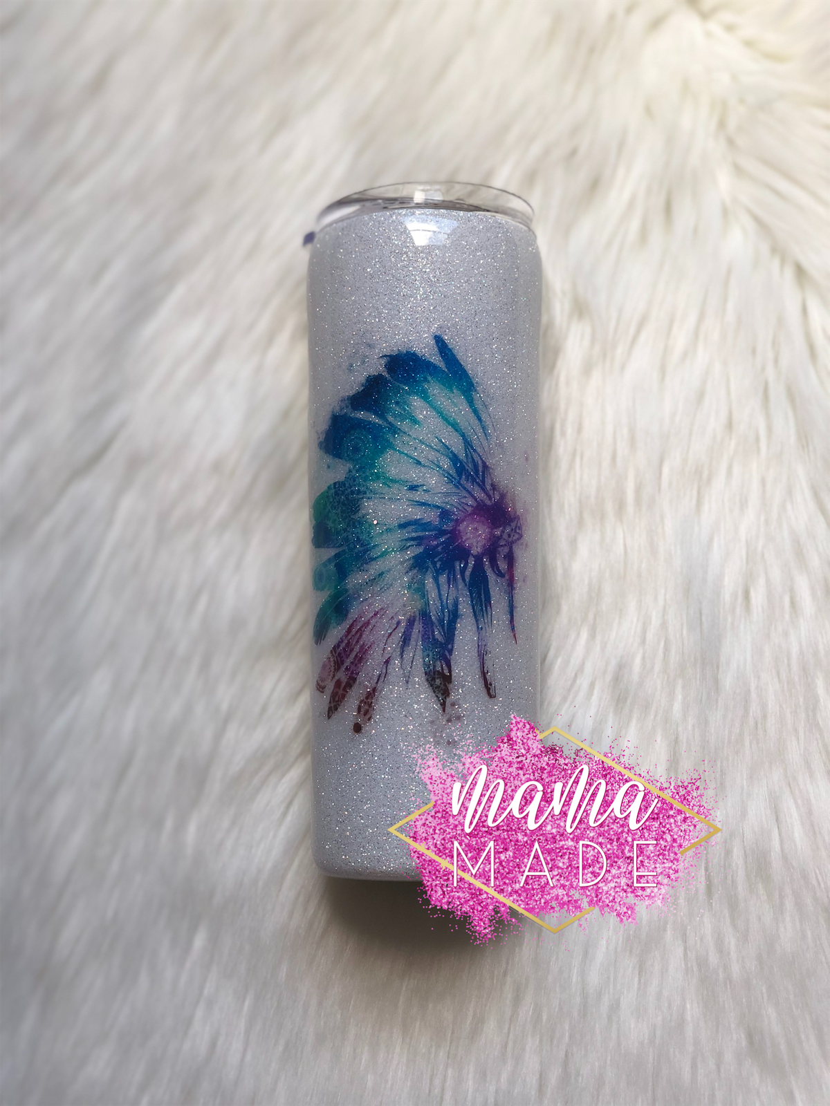 Watercolor headdress - 20oz Skinny