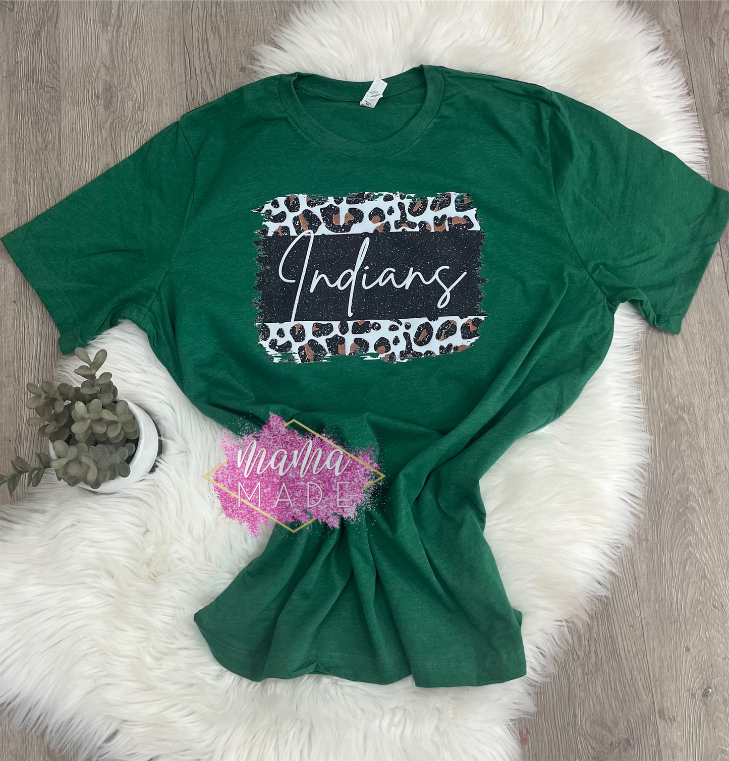 Black/Cheetah Indians T-Shirt