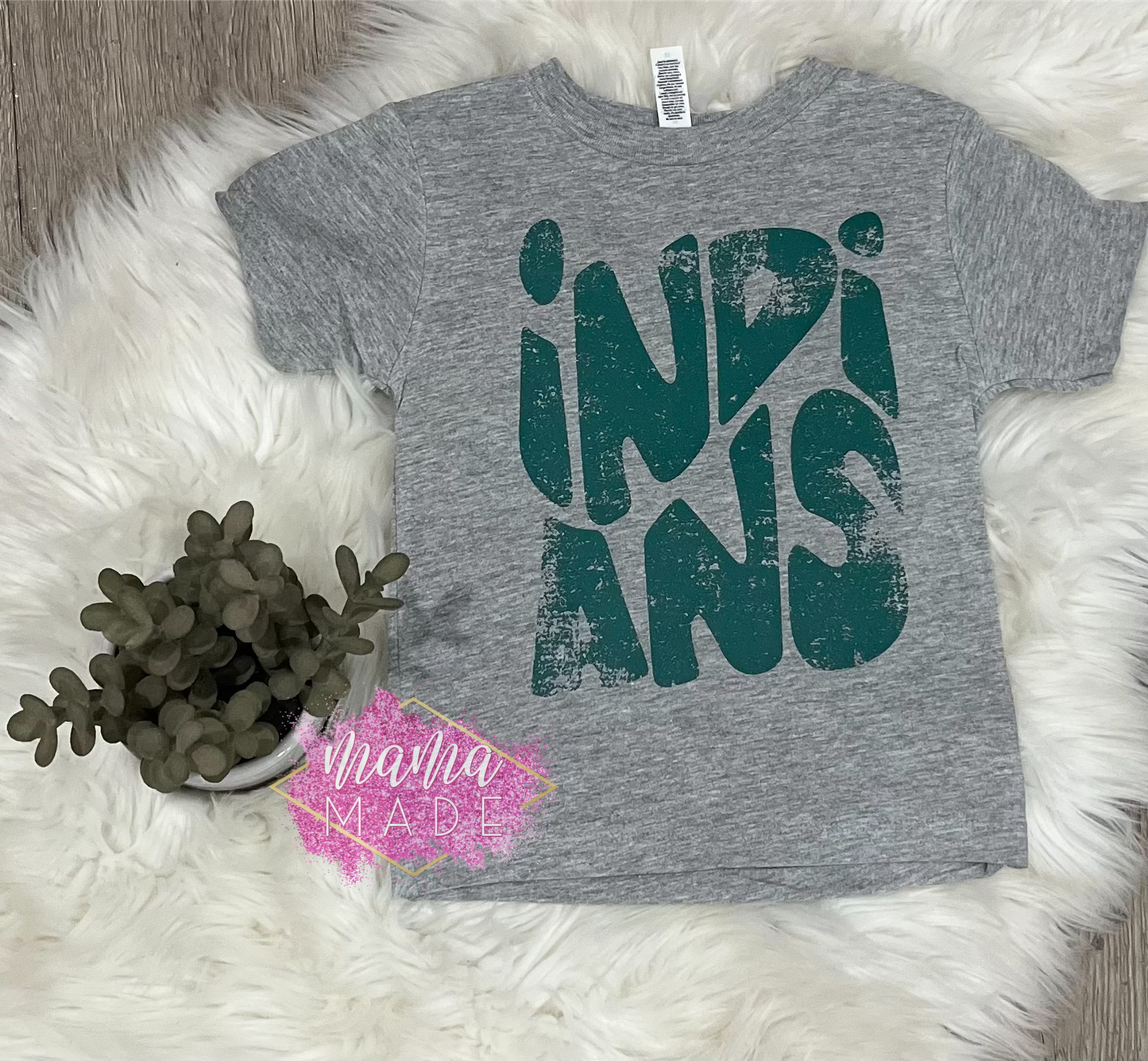 Stacked Indians Bubble Letters T-Shirt