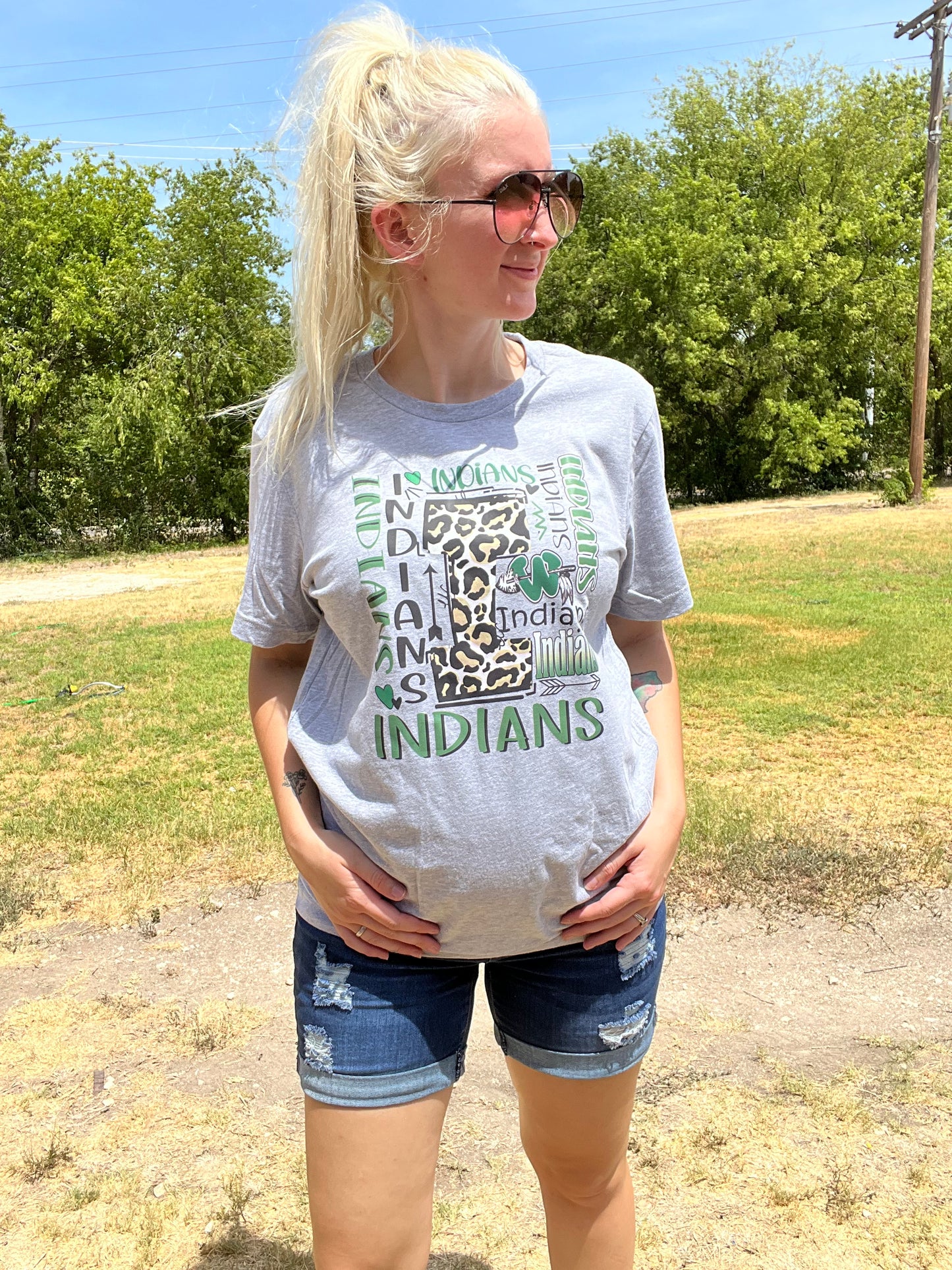 Indians Typography T-Shirt