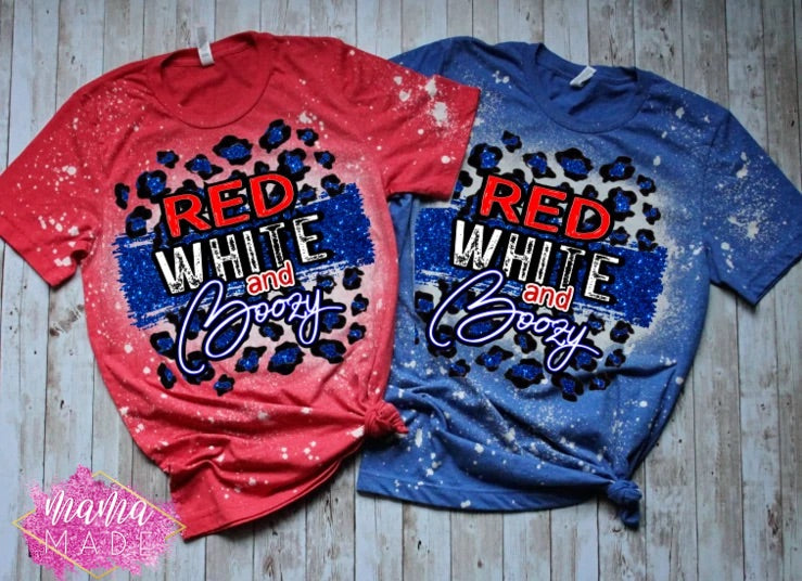 Red White & Boozy Bleached T-Shirt