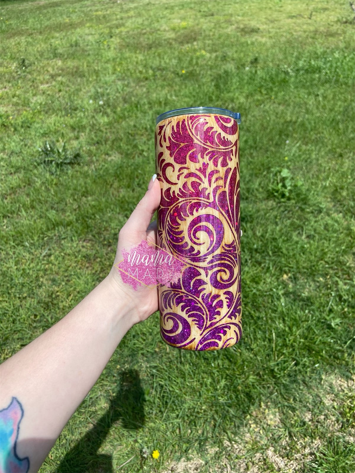 *Tik Tok Viral* Woodgrain Leather Tumbler