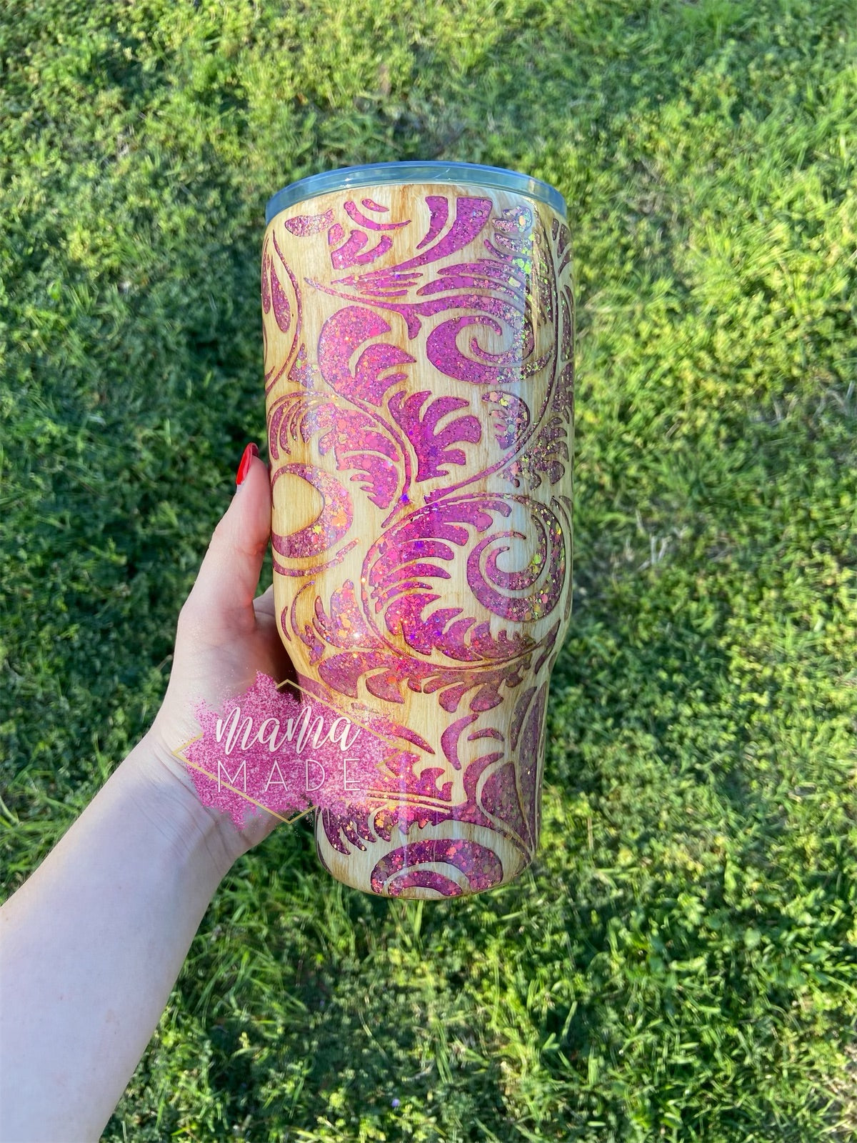 *Tik Tok Viral* Woodgrain Leather Tumbler