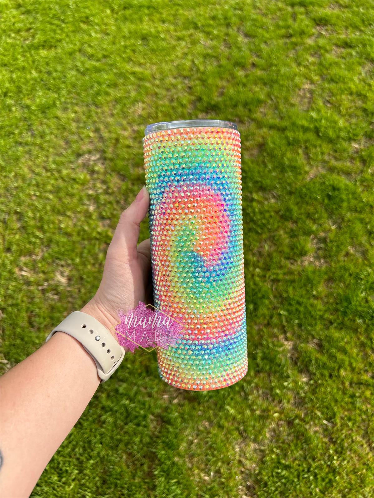 Neon Tie Dye Rhinestone