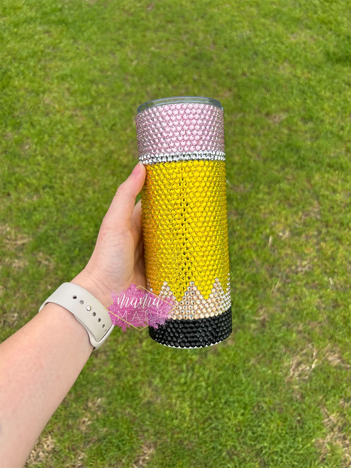 Pencil Rhinestone Tumbler