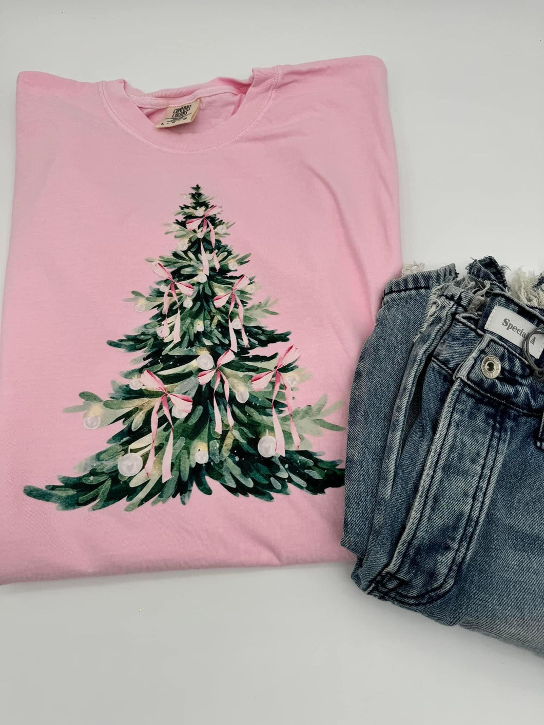 Pink Bows Christmas Tree T-Shirt