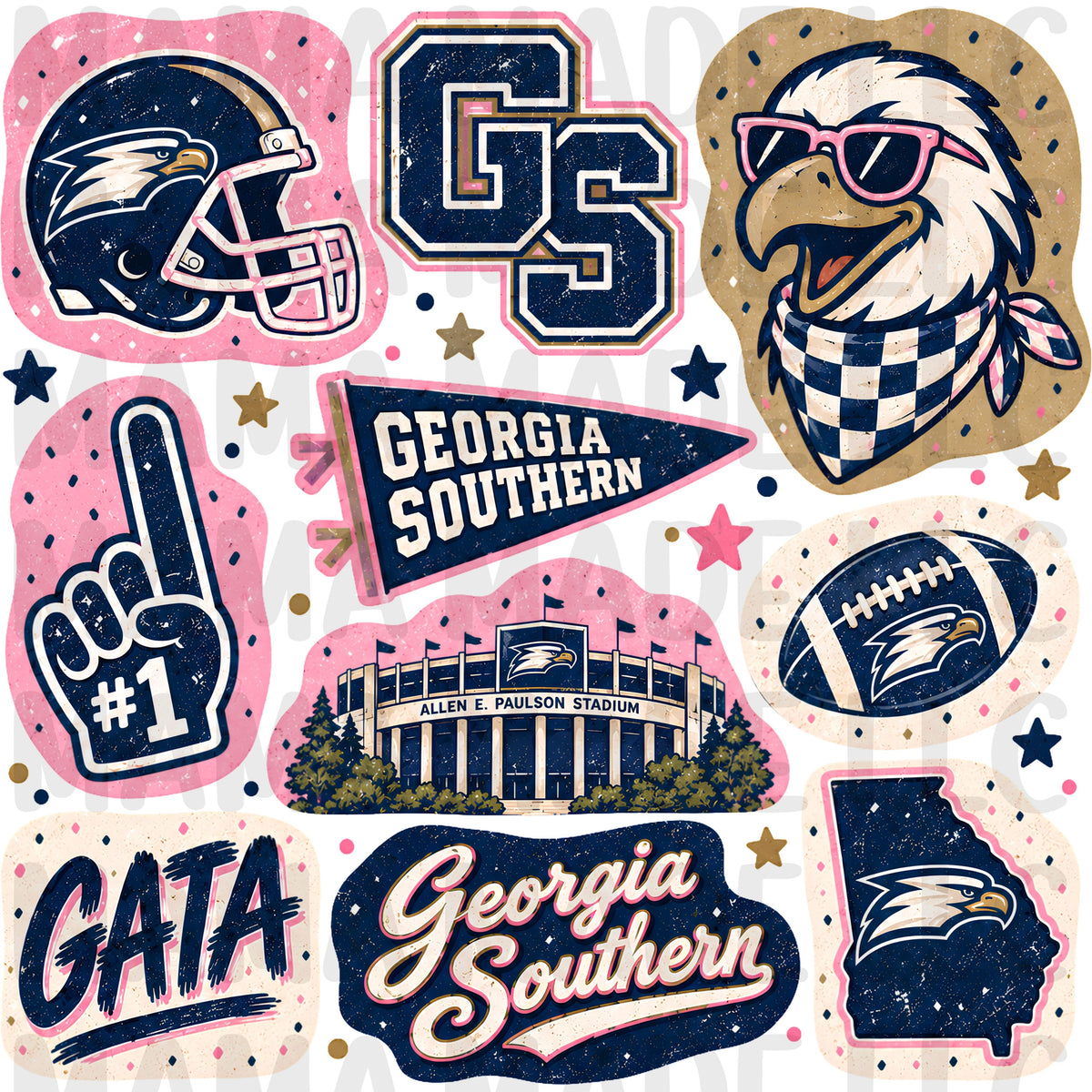 College Football Collage T-Shirt