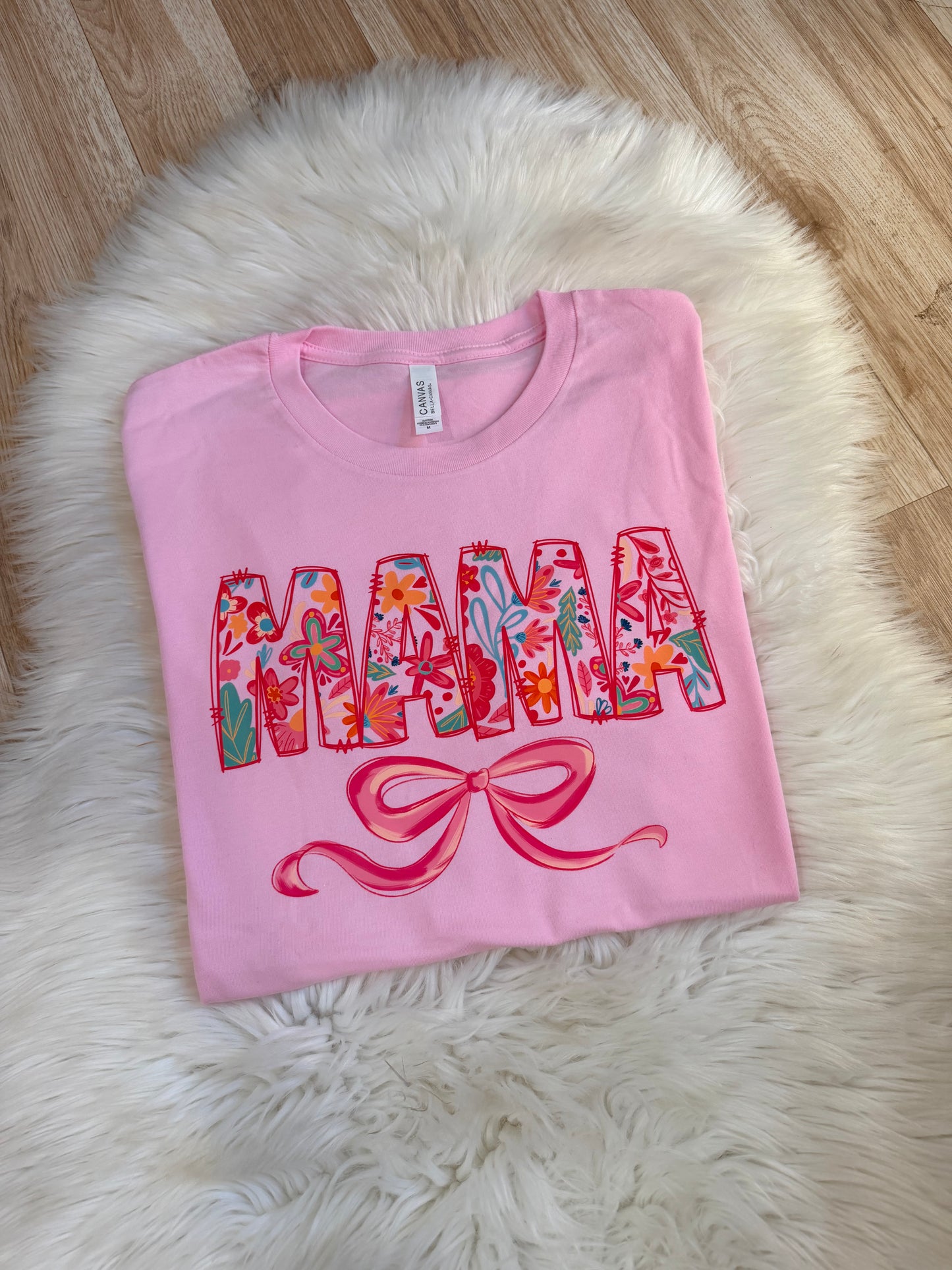 Pink Floral Mama T-Shirt