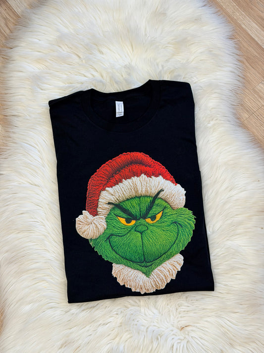 Faux Yarn Grinch T-Shirt