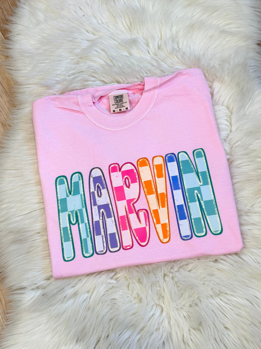 Checkered Customized School T-Shirt