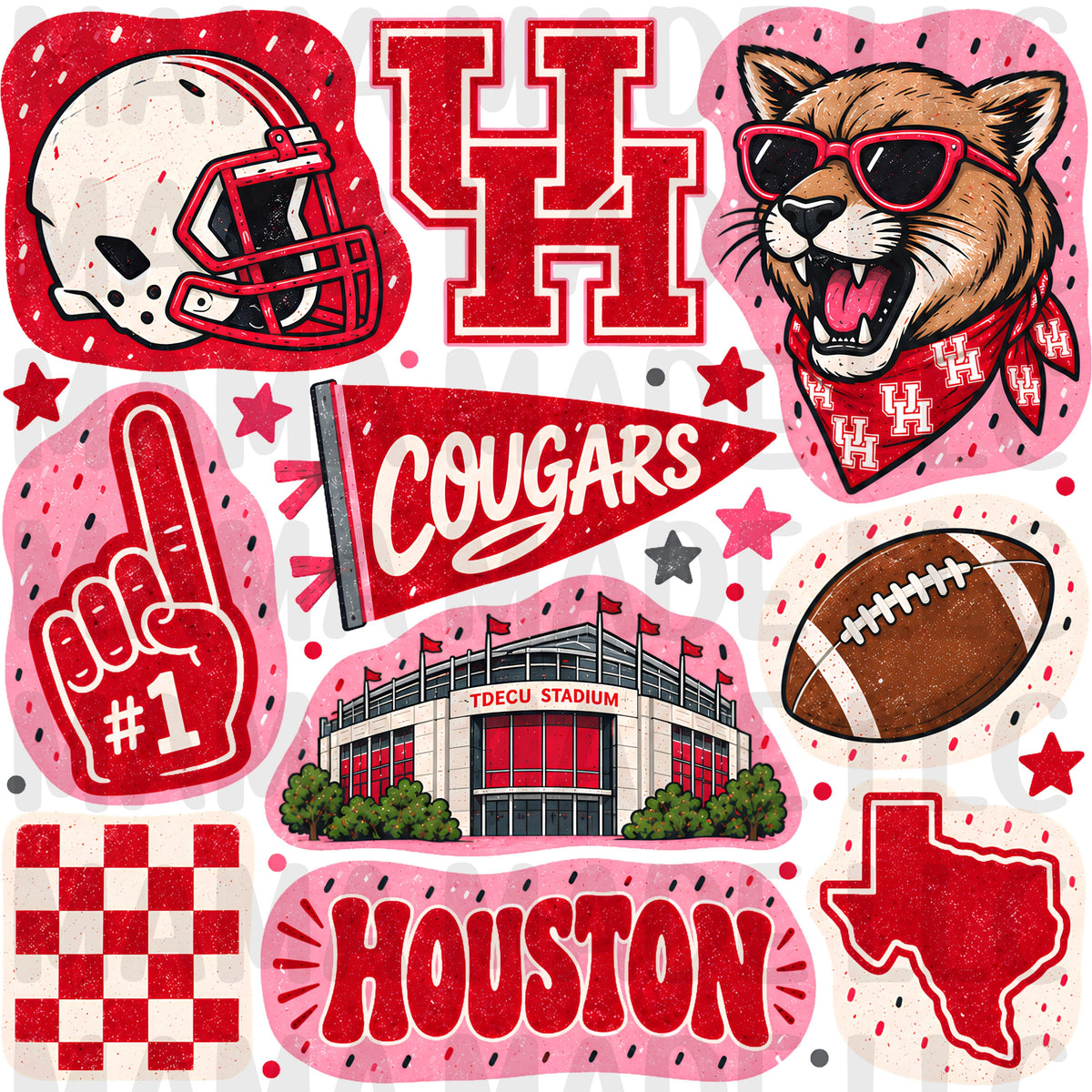 College Football Collage T-Shirt