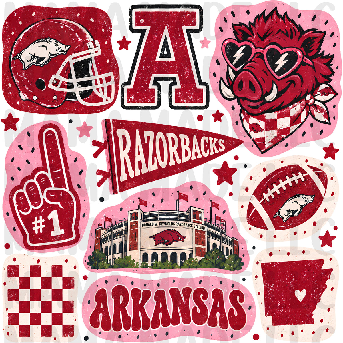 College Football Collage T-Shirt