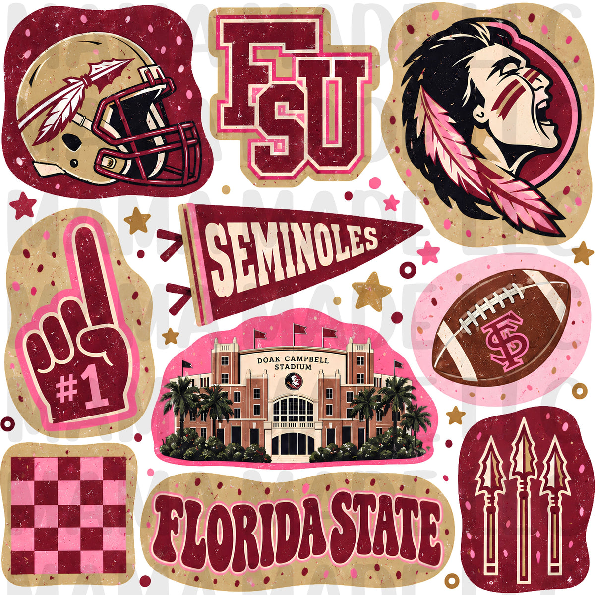 College Football Collage T-Shirt