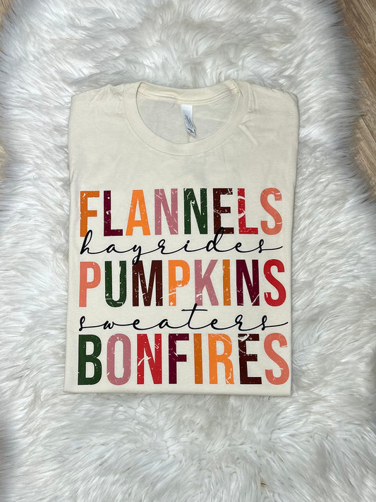 Flannels/Pumpkins/Bonfires T-Shirt