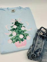 Load image into Gallery viewer, Christmas Tree Light Pink Vase T-Shirt
