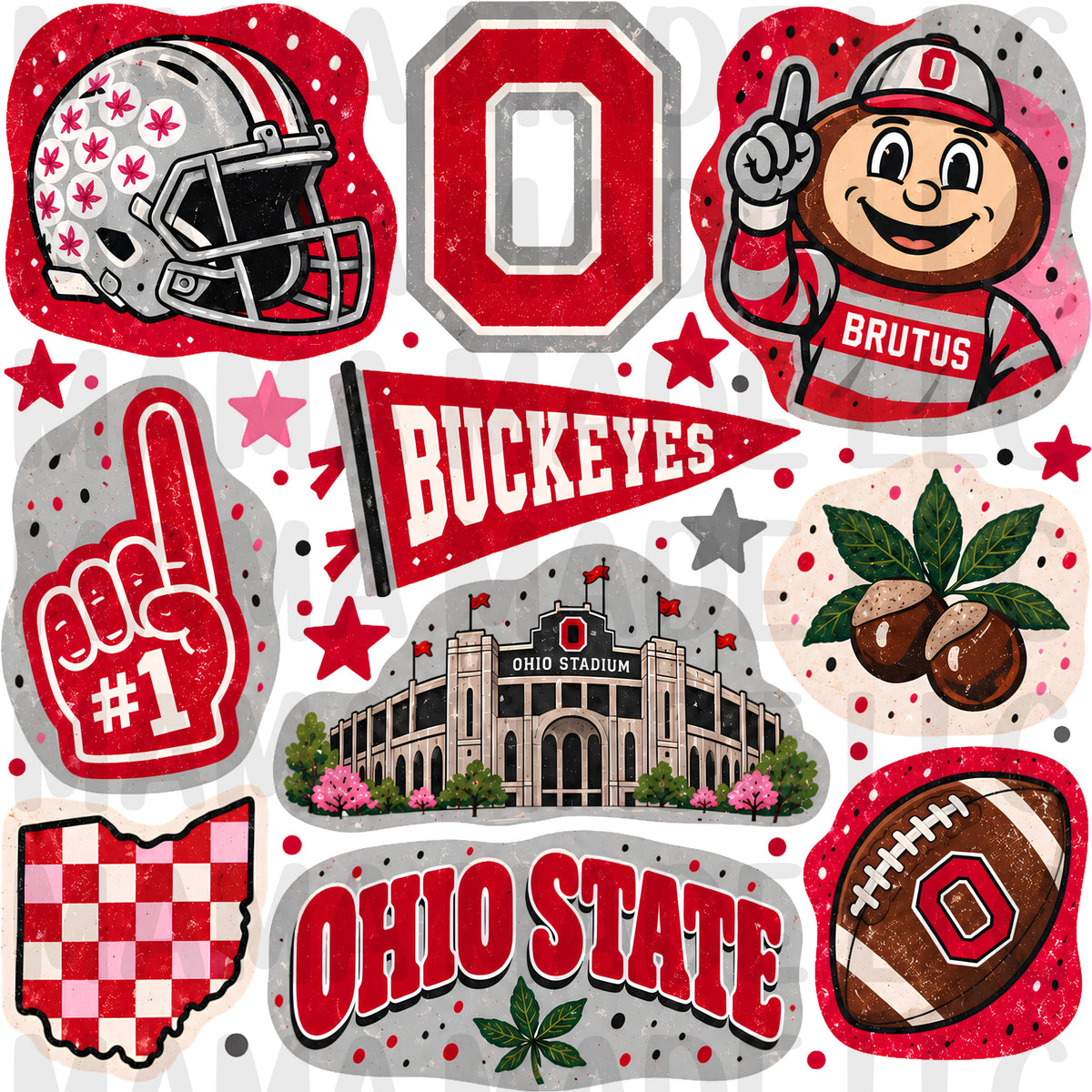 College Football Collage T-Shirt