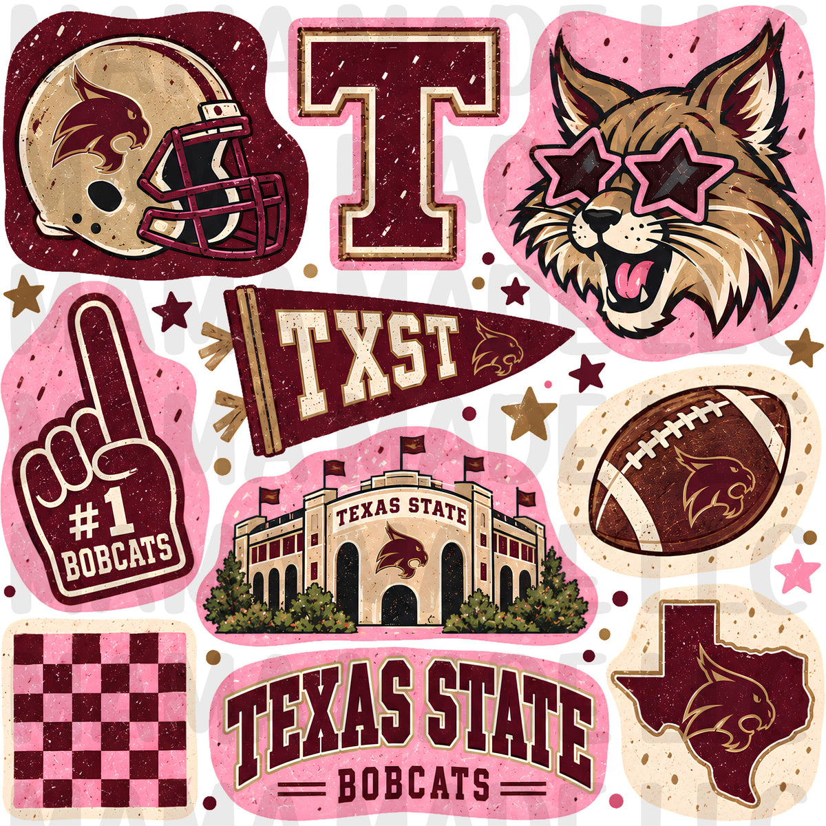 College Football Collage T-Shirt