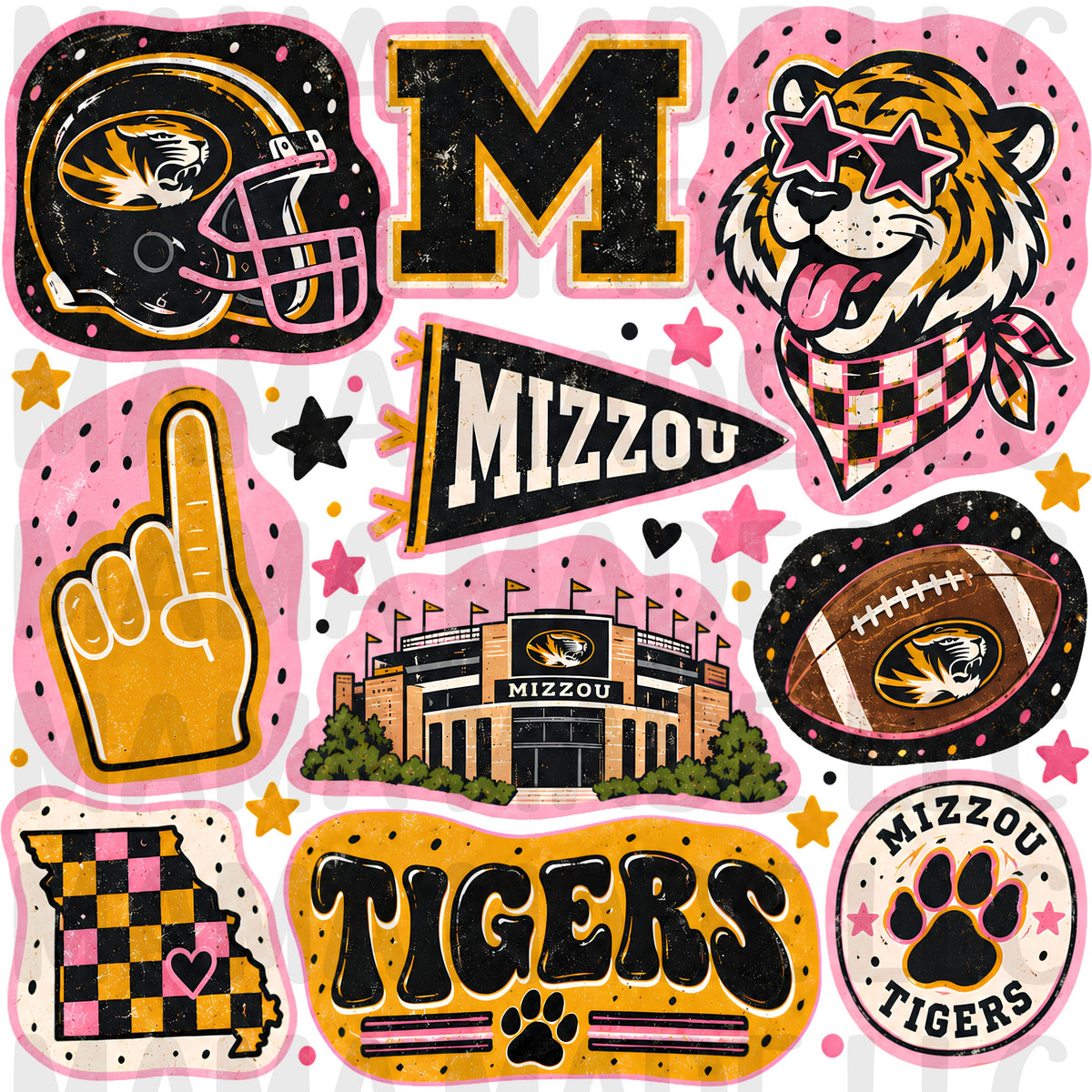 College Football Collage T-Shirt