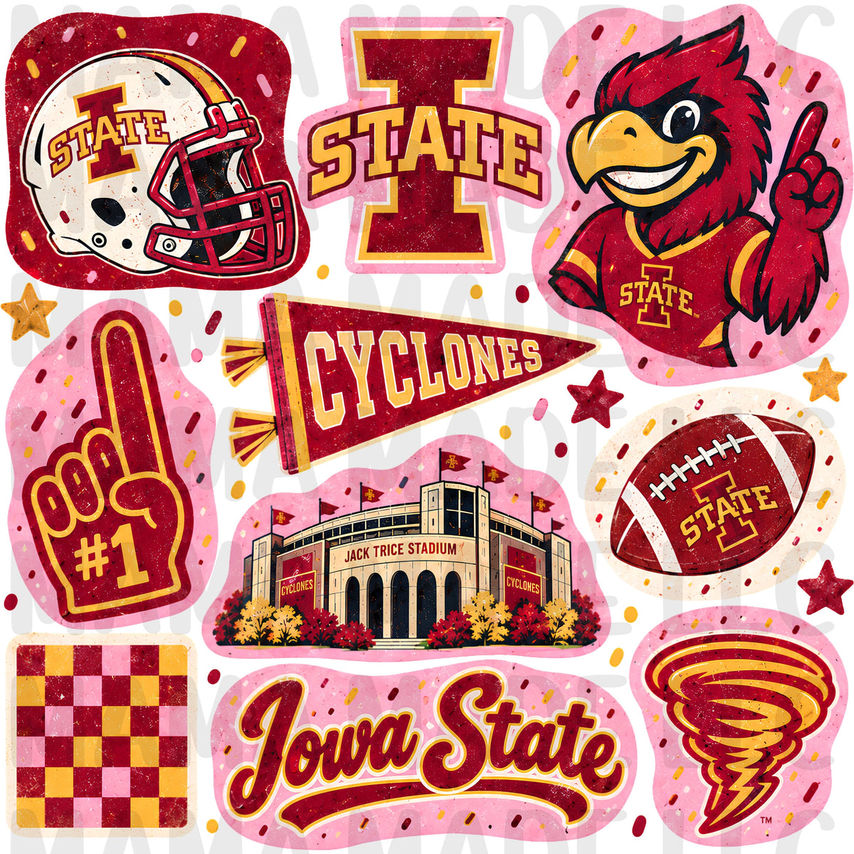 College Football Collage T-Shirt