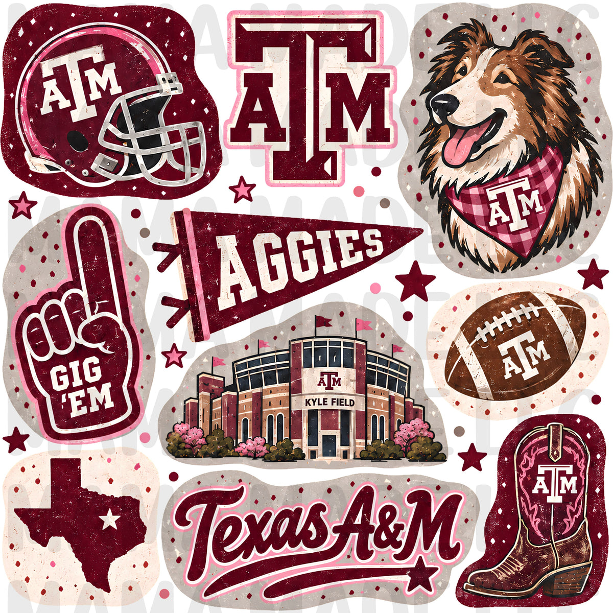 College Football Collage T-Shirt