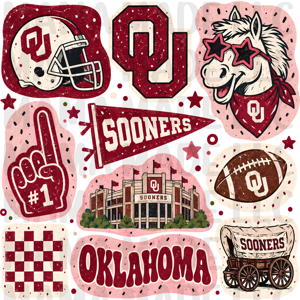 College Football Collage T-Shirt