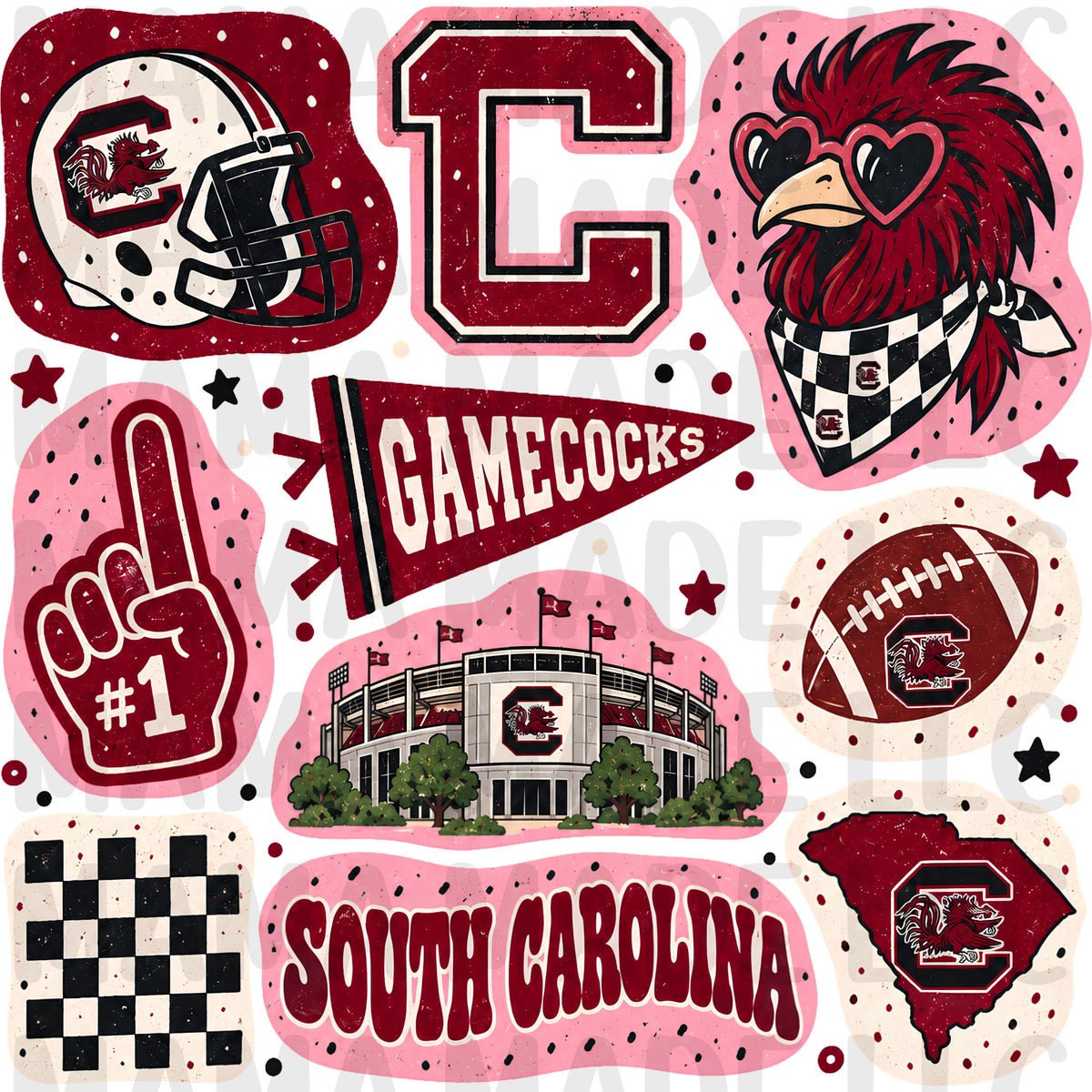 College Football Collage T-Shirt