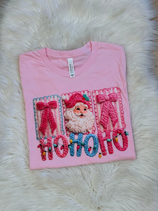 Faux Yarn HoHoHo T-Shirt
