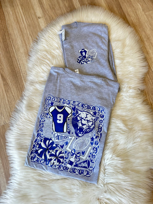 Midlothian Panthers Doodle T-Shirt