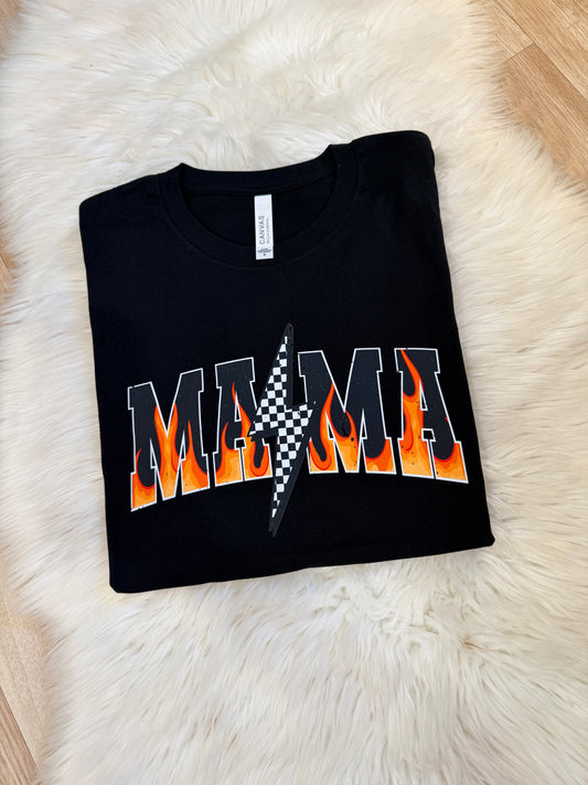 Black Mama Flames T-Shirt