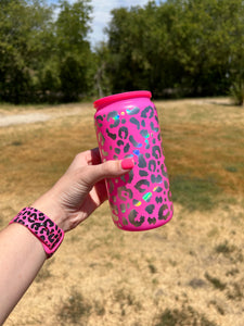 *RTS* READ DESCRIPTION 16oz Leopard Glass Tumbler