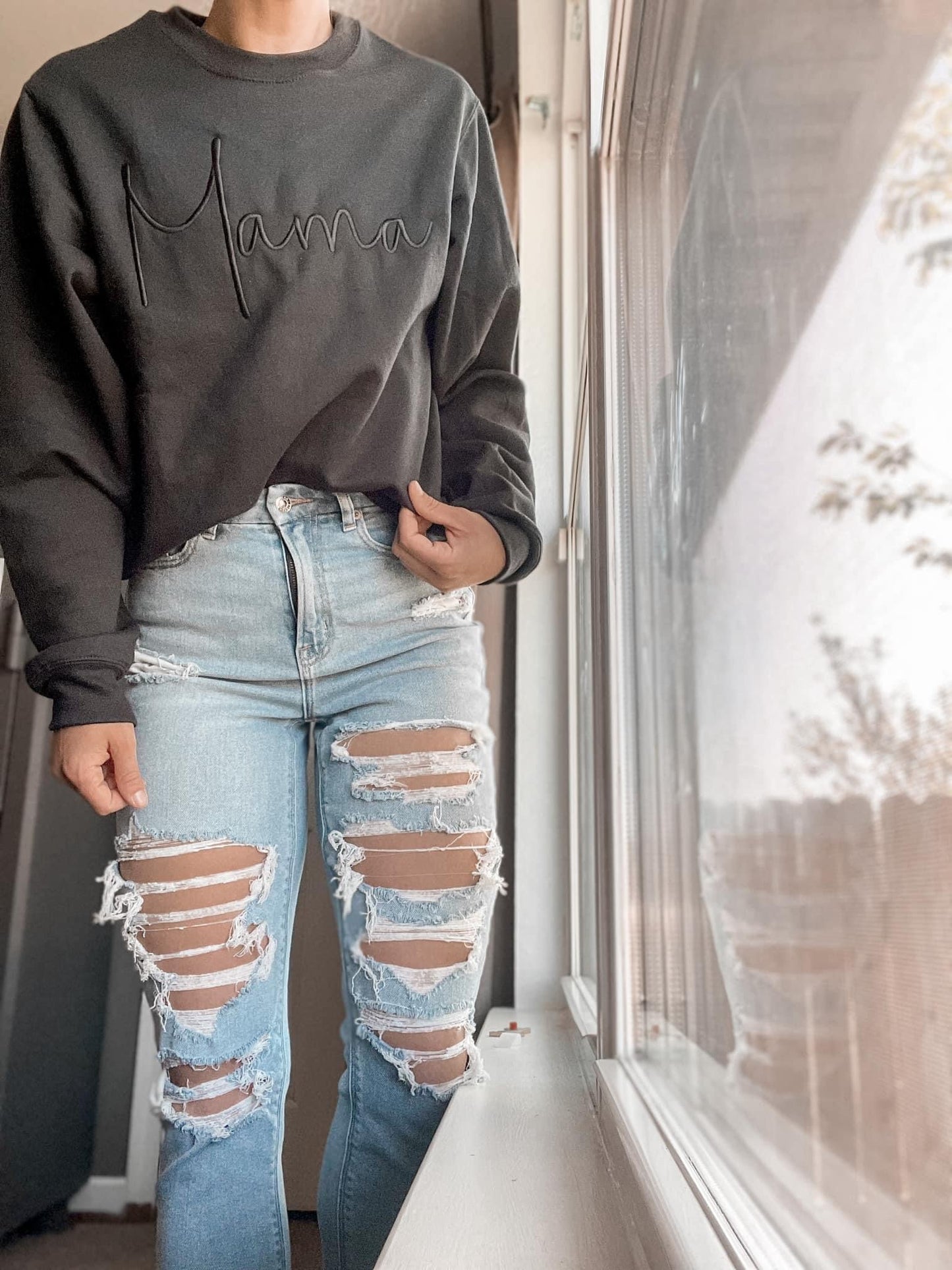 Black Monochrome Sweatshirt