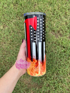 Fire Flag Sublimation Tumbler