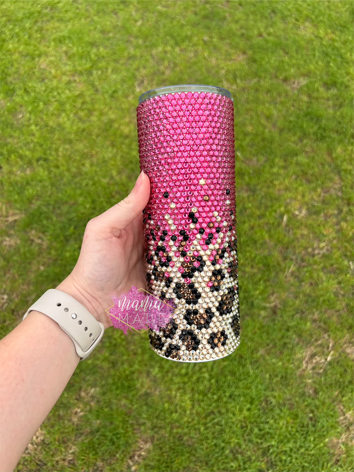 Cheetah Ombré Rhinestone Tumbler