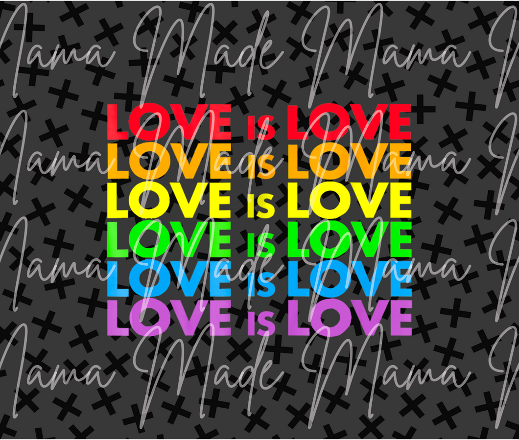 Love Is Love Sublimation Tumbler